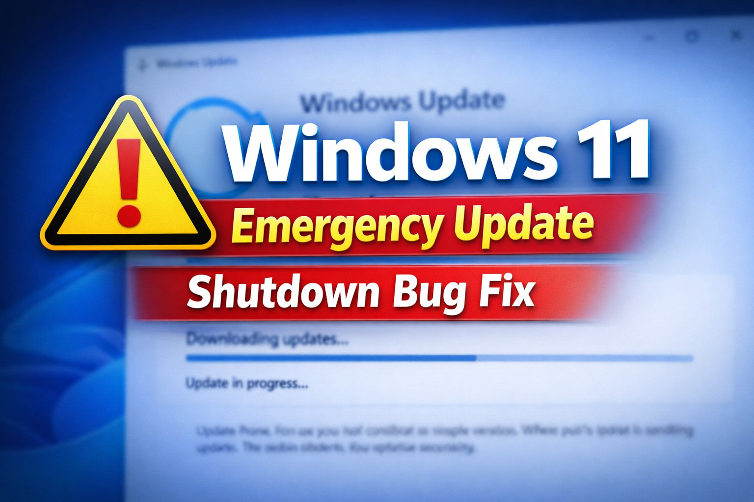 Microsoft Windows 11 Emergency Update 2026: Shutdown Bug Explained
