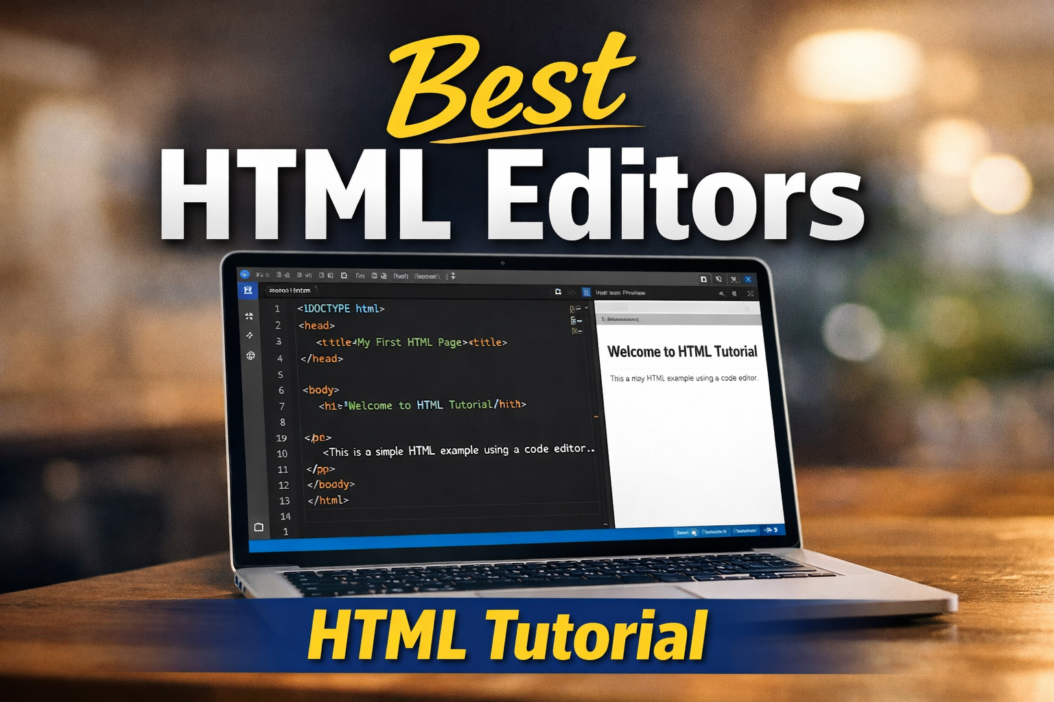 HTML Editors: Best Tools for Beginners (HTML Tutorial)