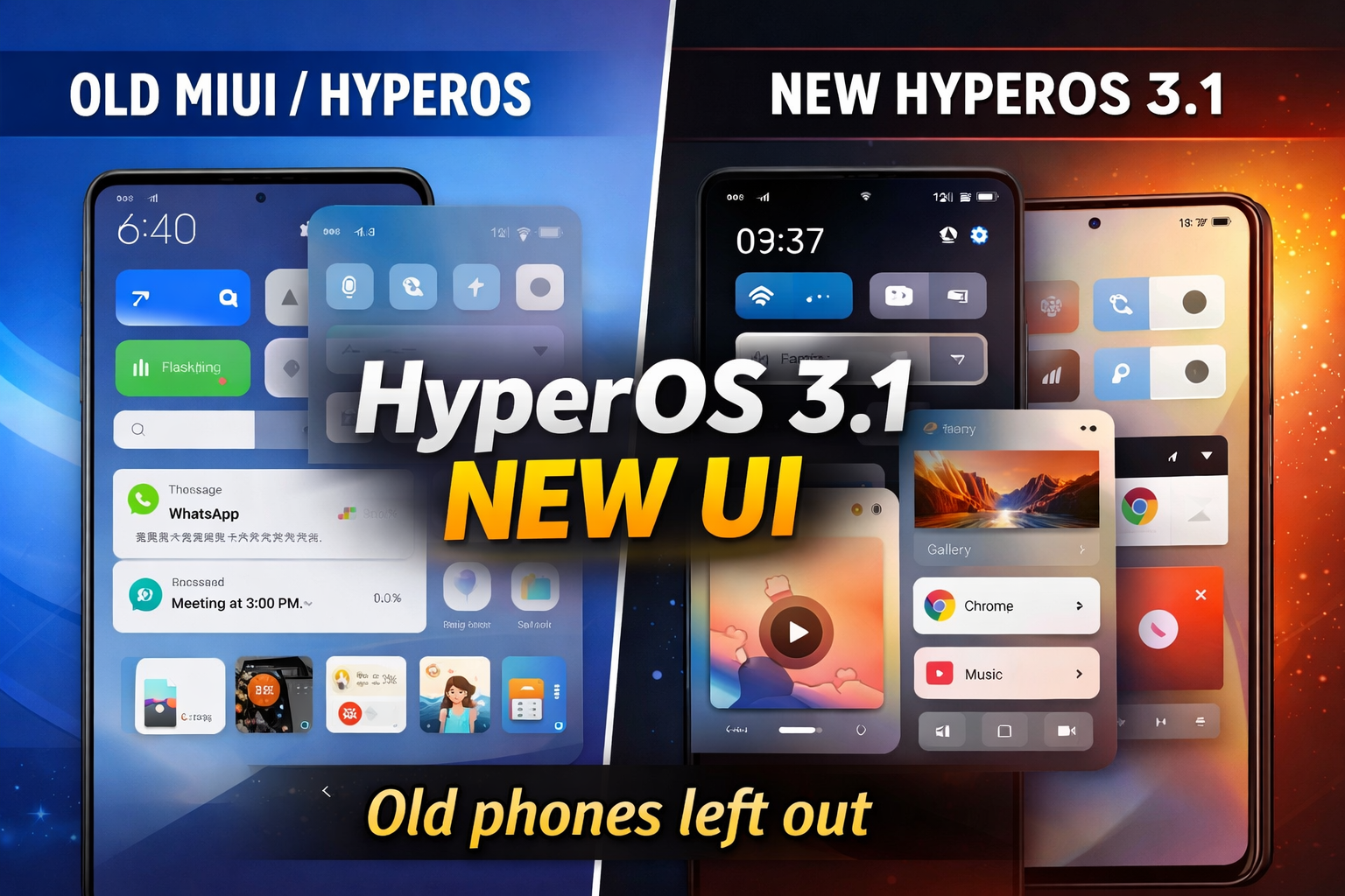 Xiaomi HyperOS 3.1 New Features: UI Upgrades & Support End for Older Phones