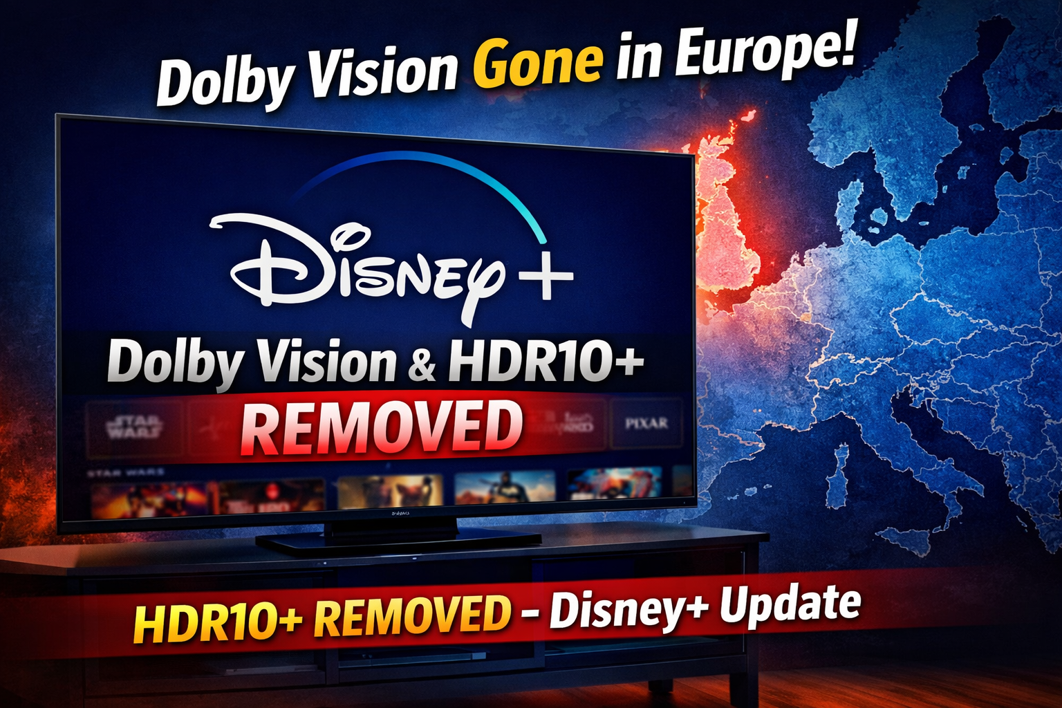 Disney+ Removes Dolby Vision & HDR10+ in Europe | News Update