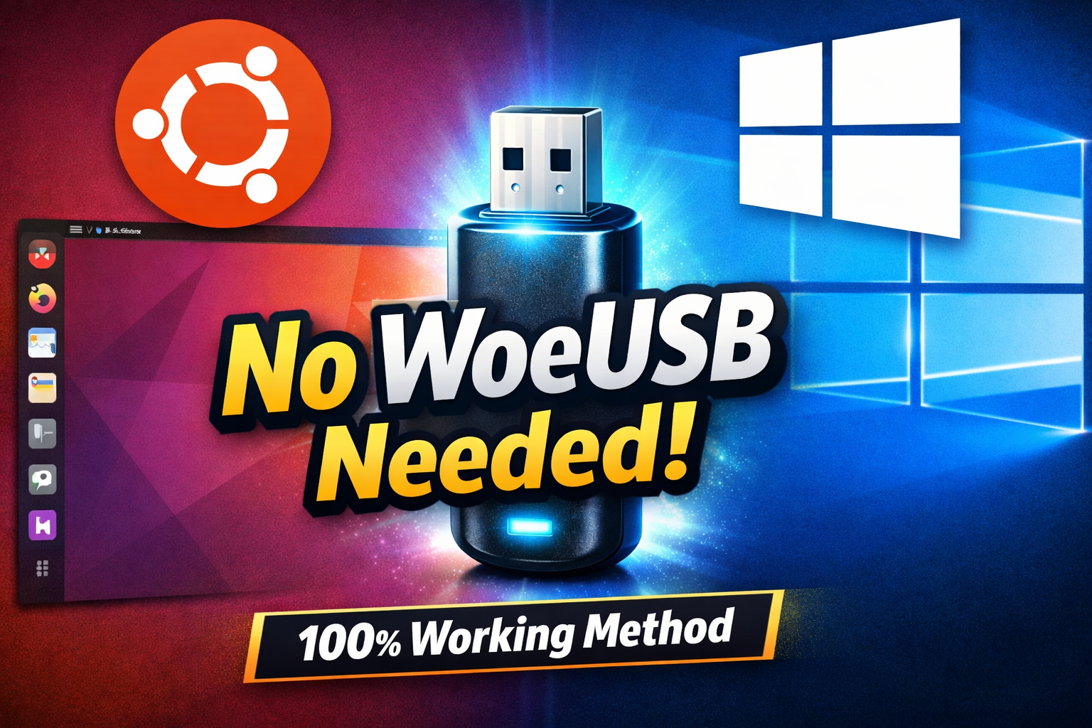 Create Windows 10 Bootable USB in Ubuntu (No WoeUSB)