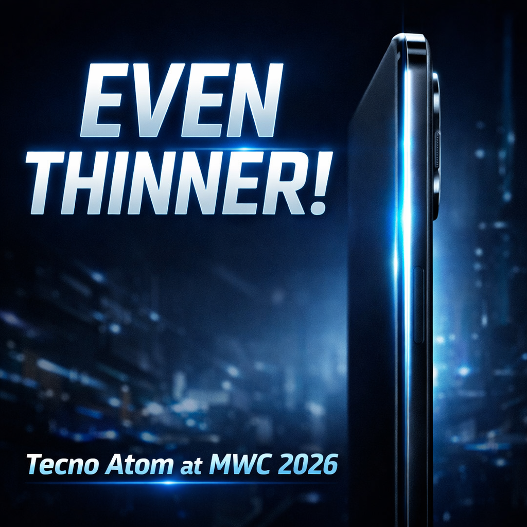 Tecno Atom Concept Phones Get Even Slimmer at MWC 2026 | Full Details