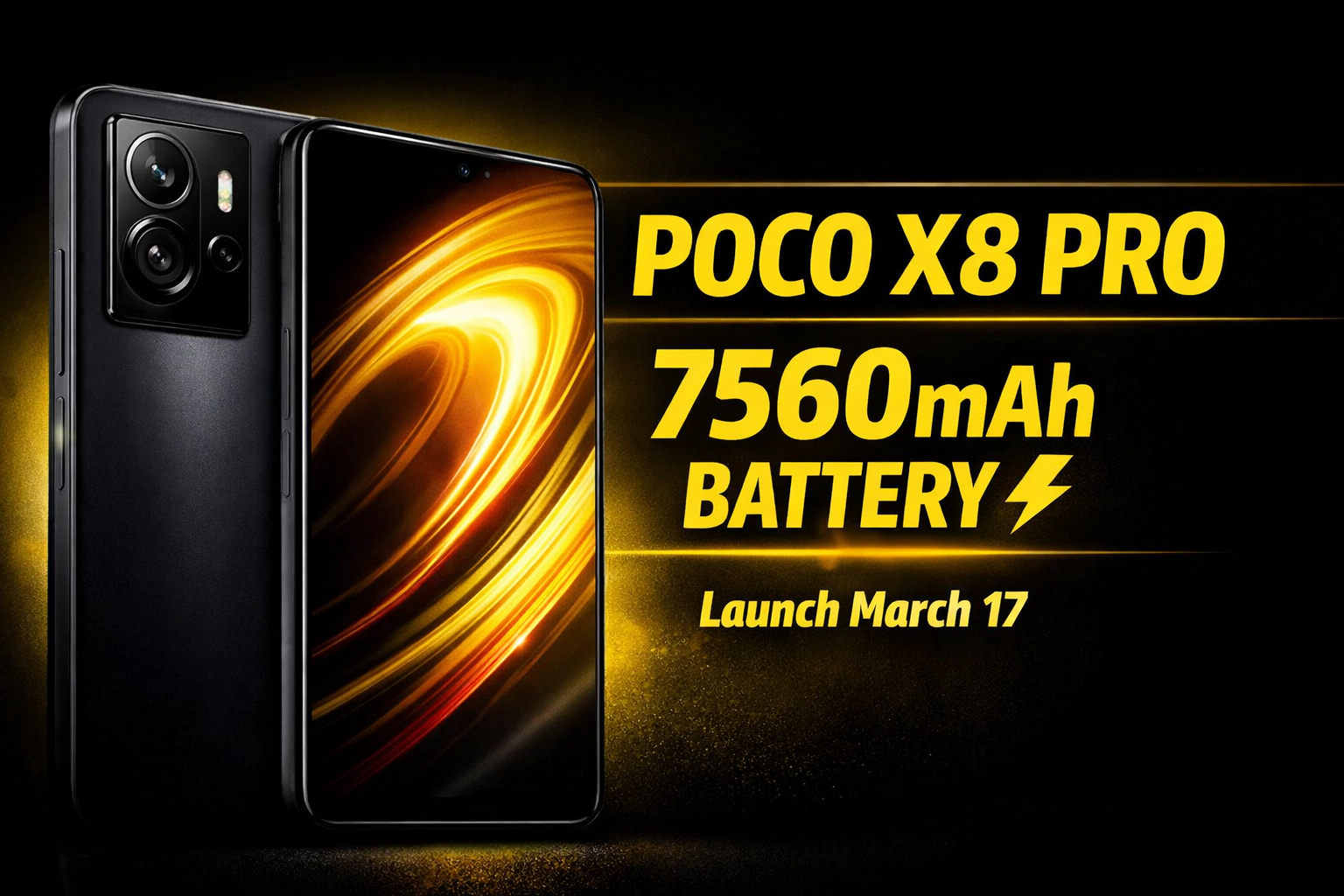 Poco X8 Pro Price in India Leaked: Redmi Turbo 5 Launch on March 17 with 7560mAh Battery