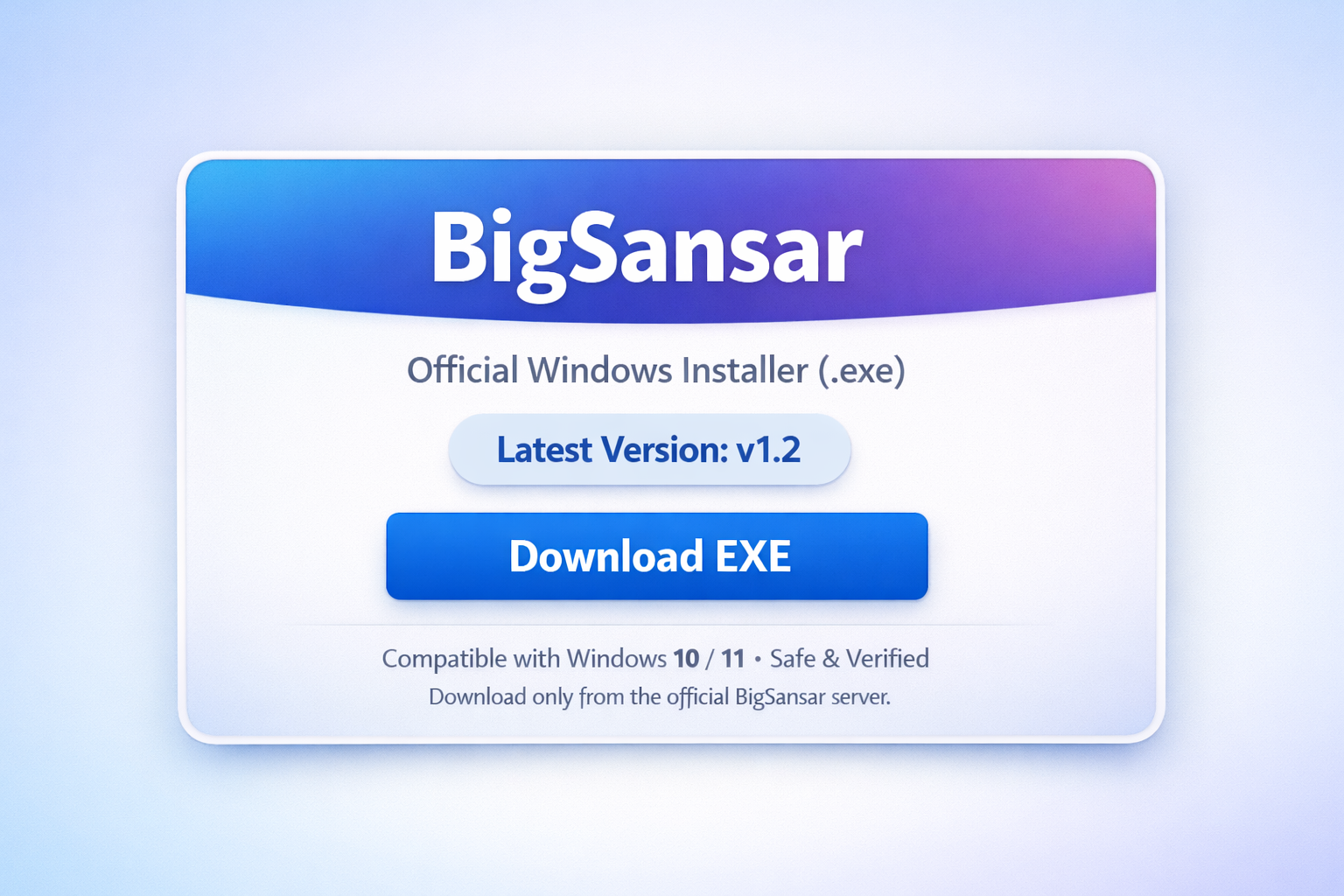 Professional Windows EXE Download Page | Script-Free HTML & CSS Design