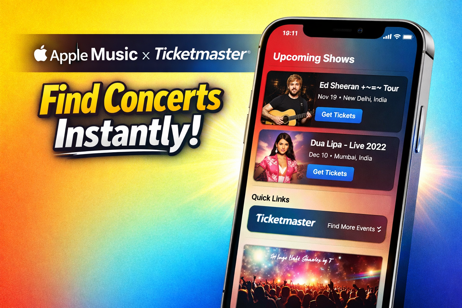 Apple Music Partners with Ticketmaster for Concert Discovery