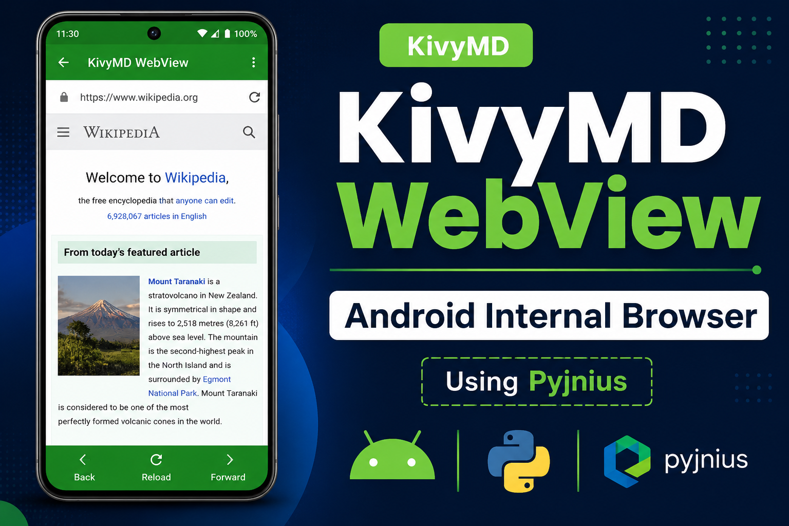 How to Create an Internal Android WebView in KivyMD Using Pyjnius