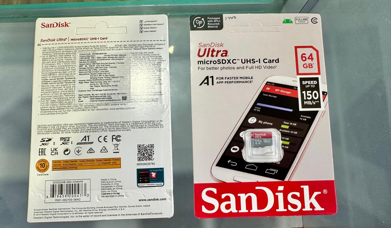sandisk ultra 64 gb memory card