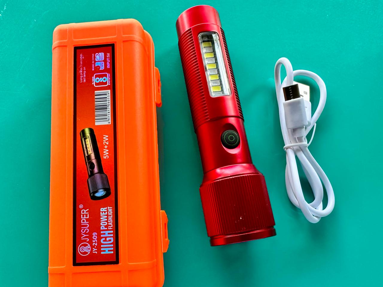 jysuper high power flashlight 5w + 2w
