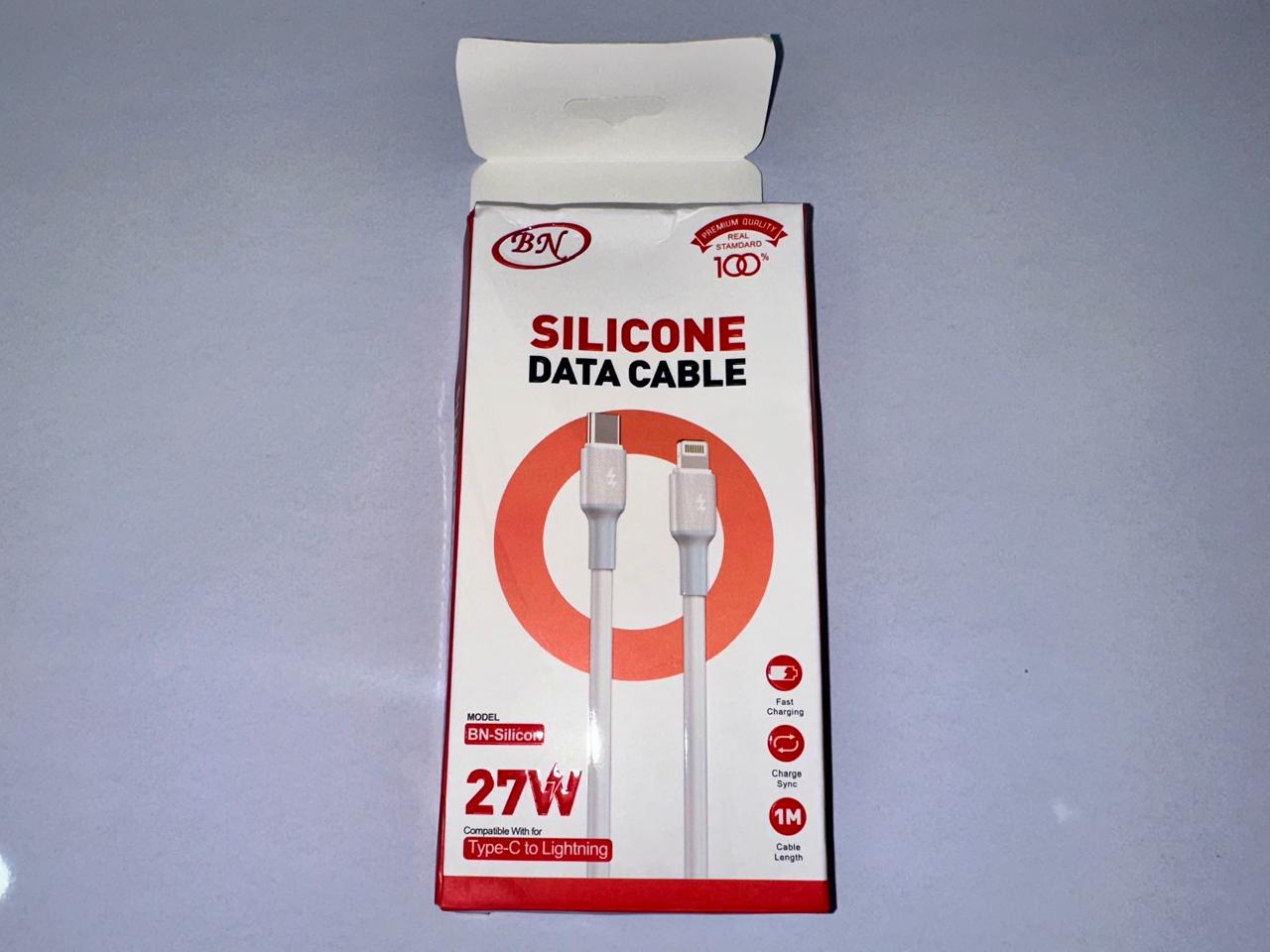 bn silicone data cable type c to lightning