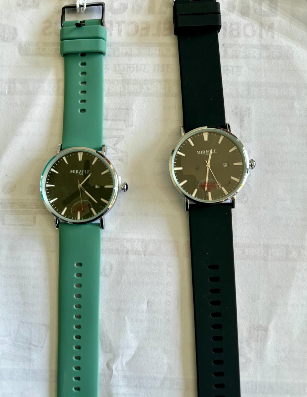 miracle time watch plastic bend with date