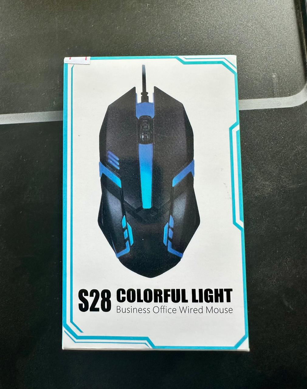s28 colorfull light business office wired mouse