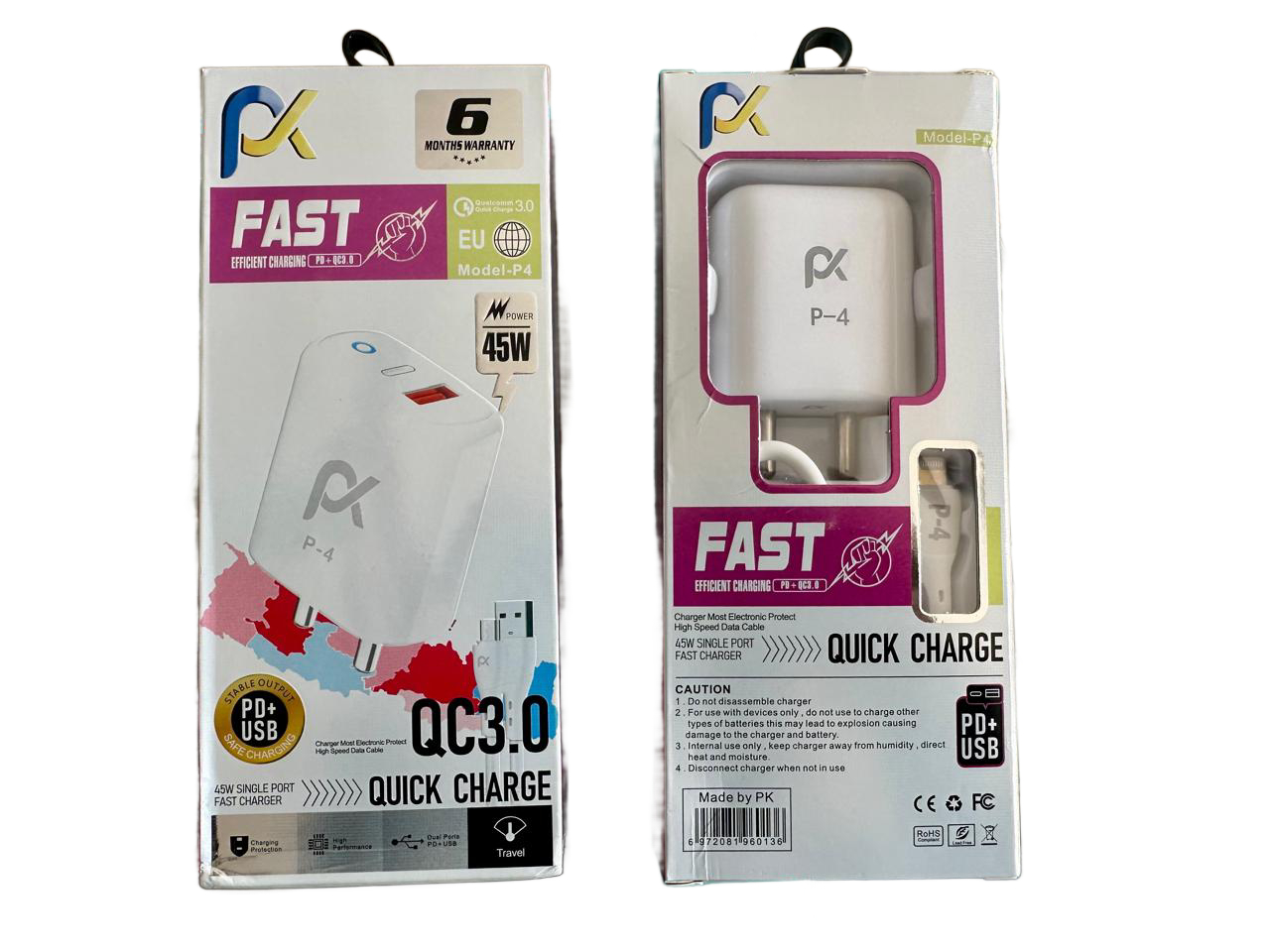 pk QC 3.0 Quick 45w charger