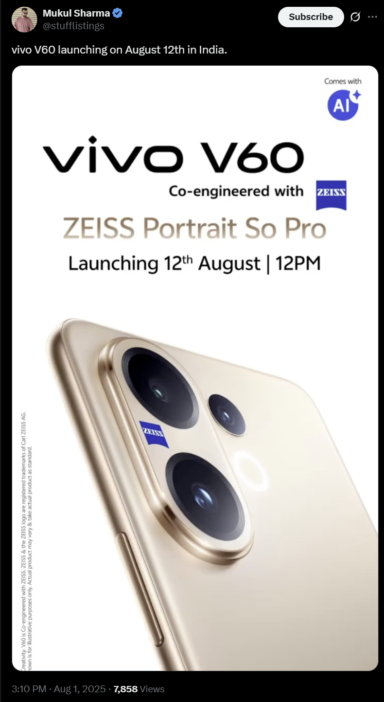 vivo v60 price